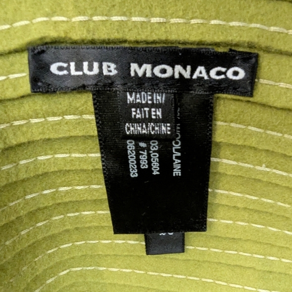 Y2K Club Monaco Bucket Hat 100% Wool, OS Lime Green - Picture 8 of 11